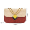 PU Leather Shoulder Handbag with Gold Chain