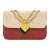 PU Leather Shoulder Handbag with Gold Chain