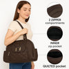 Quilted Zipper Handbag